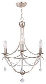 Crystorama Metro 3-Light Antique Silver Mini Chandelier I