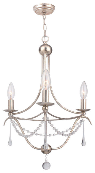 Crystorama Metro 3-Light Antique Silver Mini Chandelier I