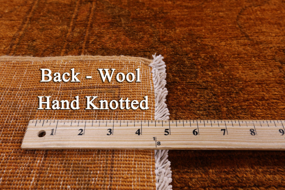 8' 10" X 11' 9" Handmade Overdyed Full Pile Wool Rug - Q12704