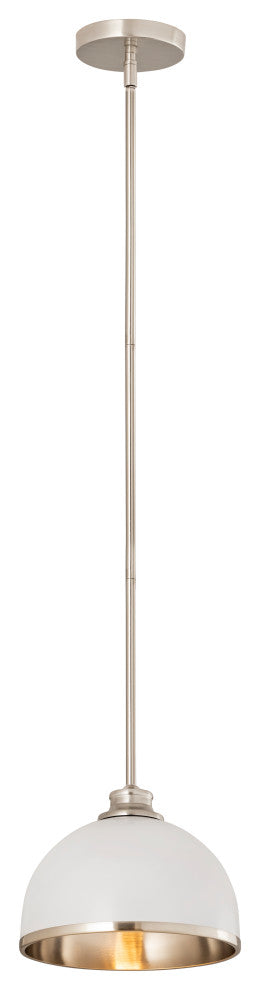 Zlite 1004P10-MW-BN 1-Light Pendant, Mate White