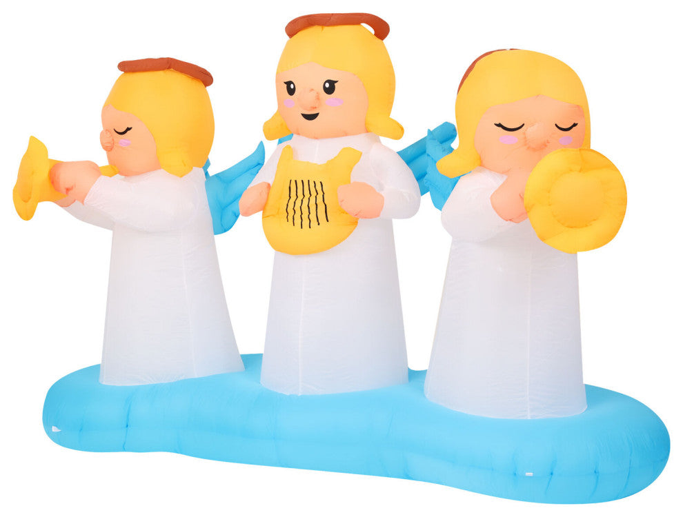 8-Ft. Pre-Lit Inflatable Angel Trio