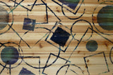 "Shape Party" Painting Print on Natural Pine Wood