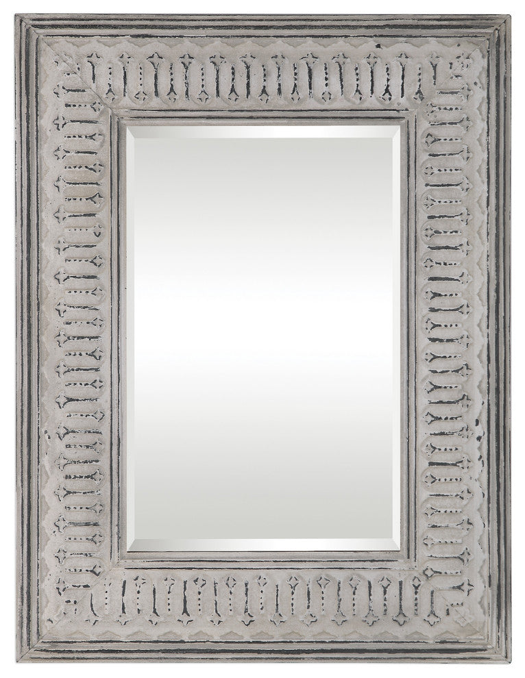 New Uttermost Argenton Aged Gray Rectangle Mirror