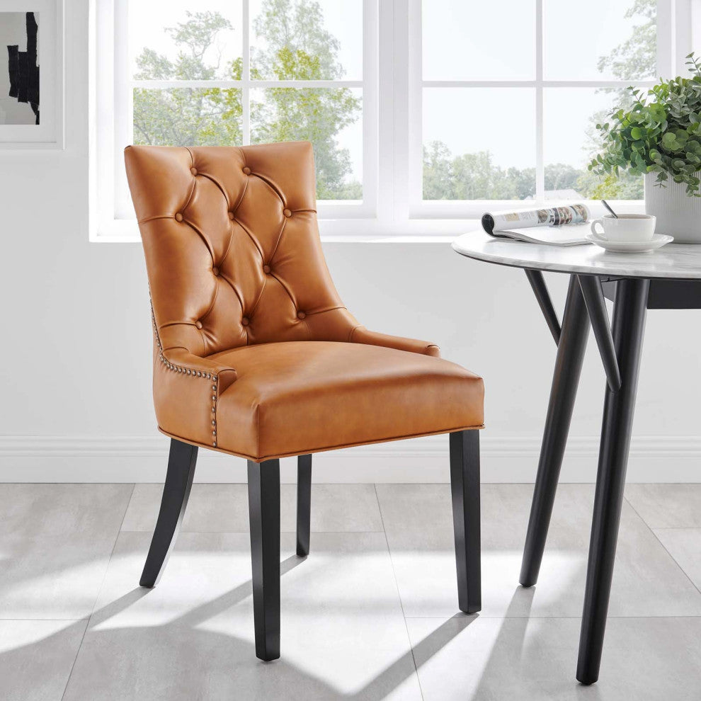 Reggent Faux Leather Dining Chair, Tan