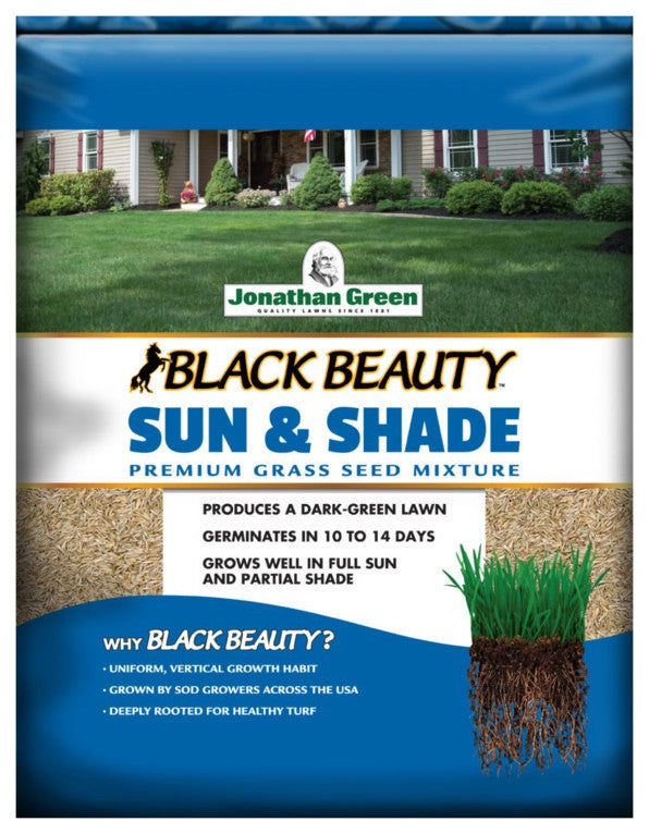 Jonathan Green 12007 Black Beauty Sun and Shade Grass Seed Mix, 50 Lb