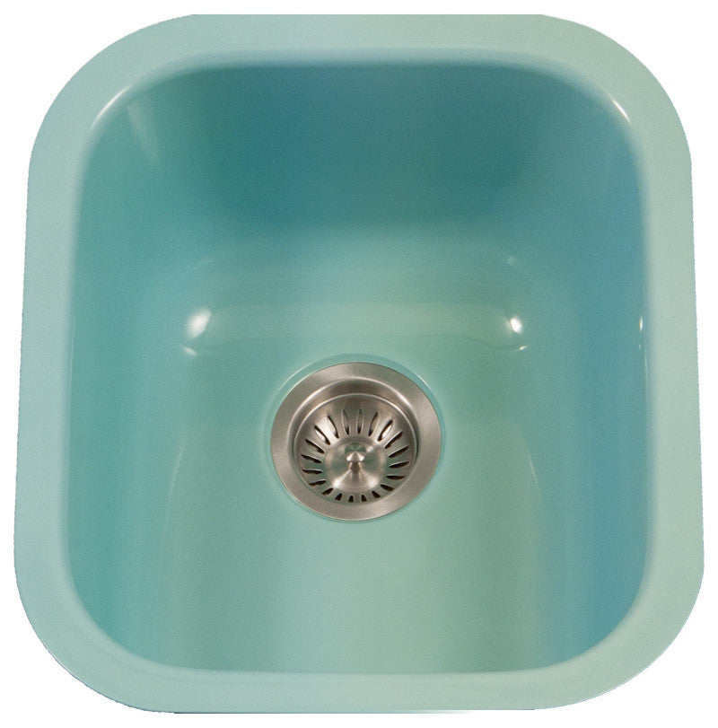 Houzer PCB-1750 Porcela 15-5/8" Undermount Single Basin Porcelain - Mint