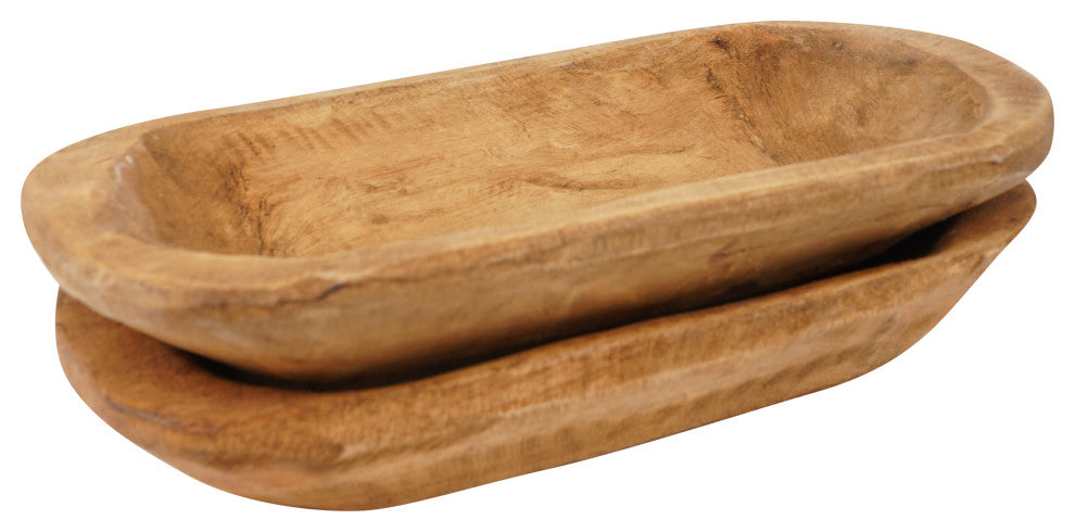 Farmhouse Mini Plus Dough Bowls, Set of 2, Natural Tone