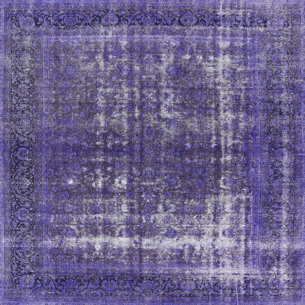 Ahgly Company Indoor Square Mid-Century Modern Area Rugs, 6' Square