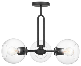 Codyn 3-Light Semi-Flush Mount, Midnight Black