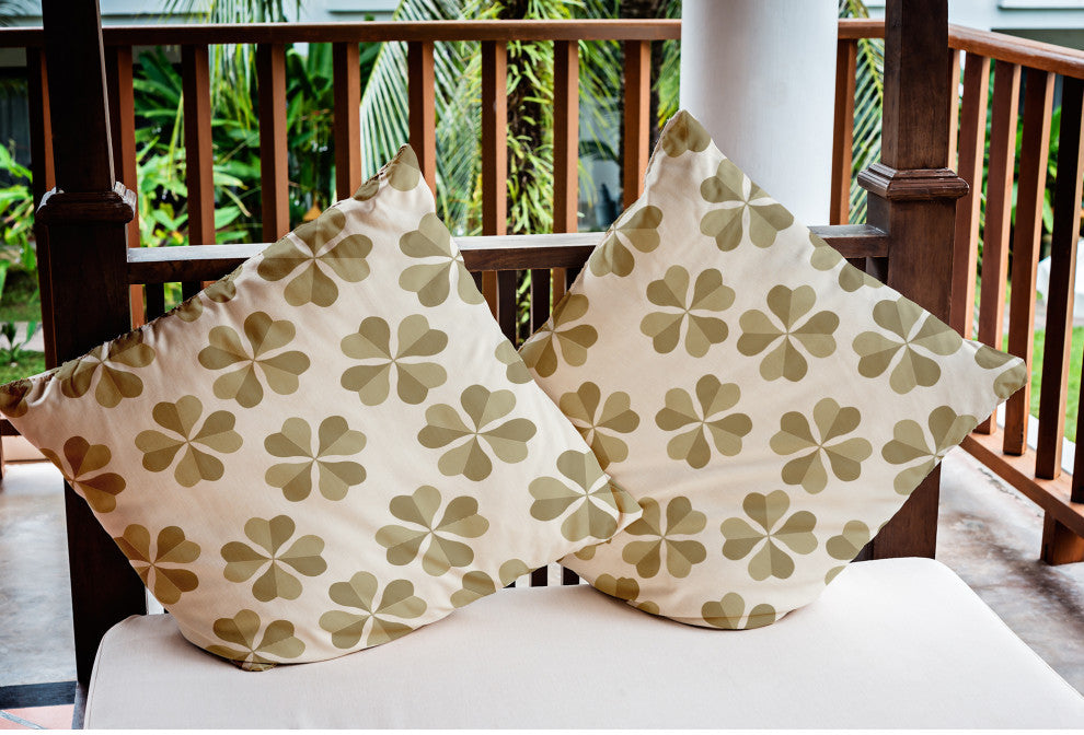 Lucky Patch St. Patrick's Day Indoor/Outdoor Pillow, Sustainable Green, 18x18"