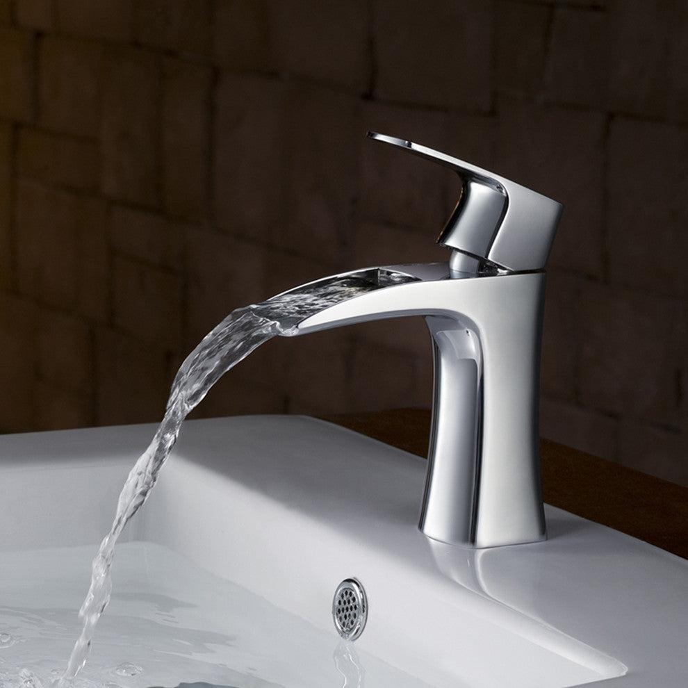 Eviva Lulu One Handle Bathroom Faucet, Chrome