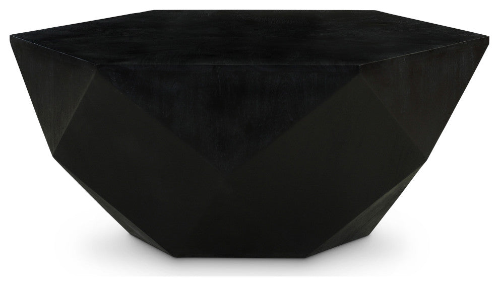 Diamante Oak Veneer Coffee Table, Black