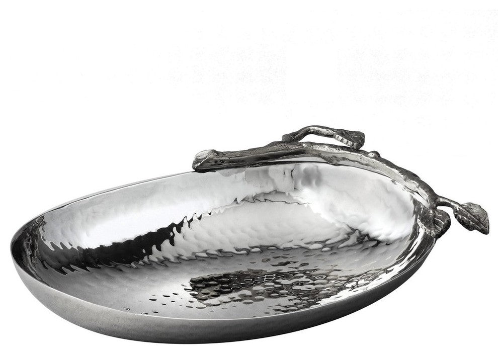 Elegance Sparkle Silver Leaf Nut Dish
