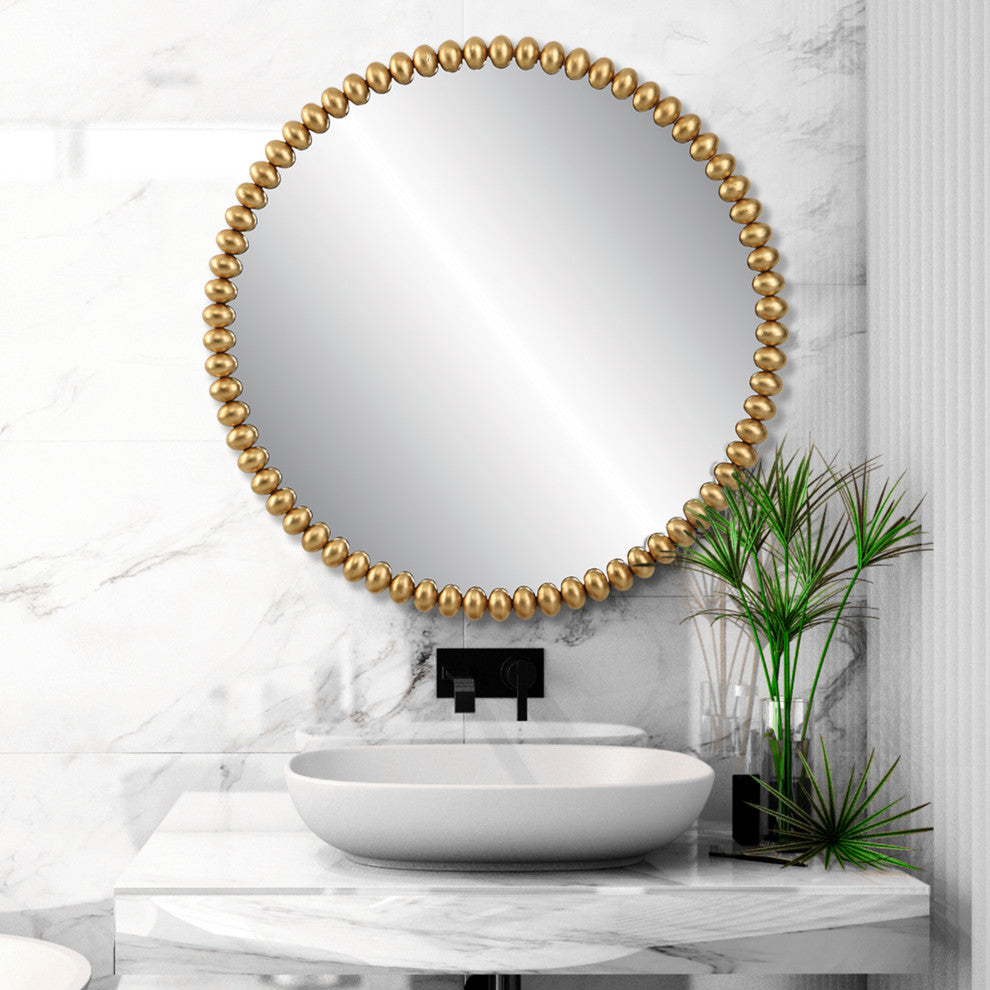 Uttermost 09793 Byzantine Round Gold Mirror