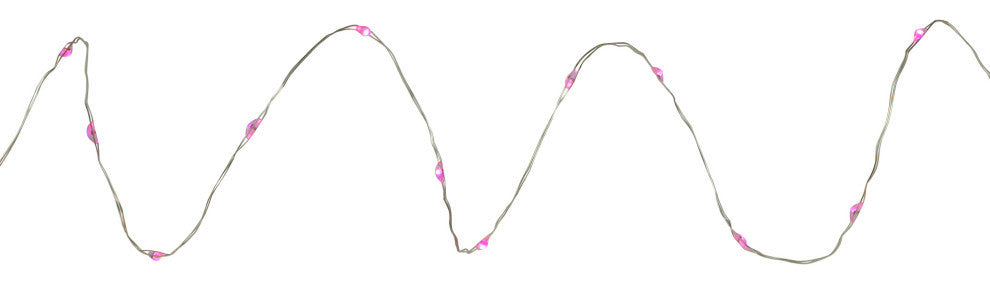 20-Count Pink LED Micro Fairy Lights, 6' Copper Wire