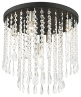 Black Transitional, Dazzling, Modern Classic, Casual Flush Mount