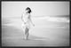 "A Walk On The Beach" Framed Canvas Giclee by Jae, 23x16"