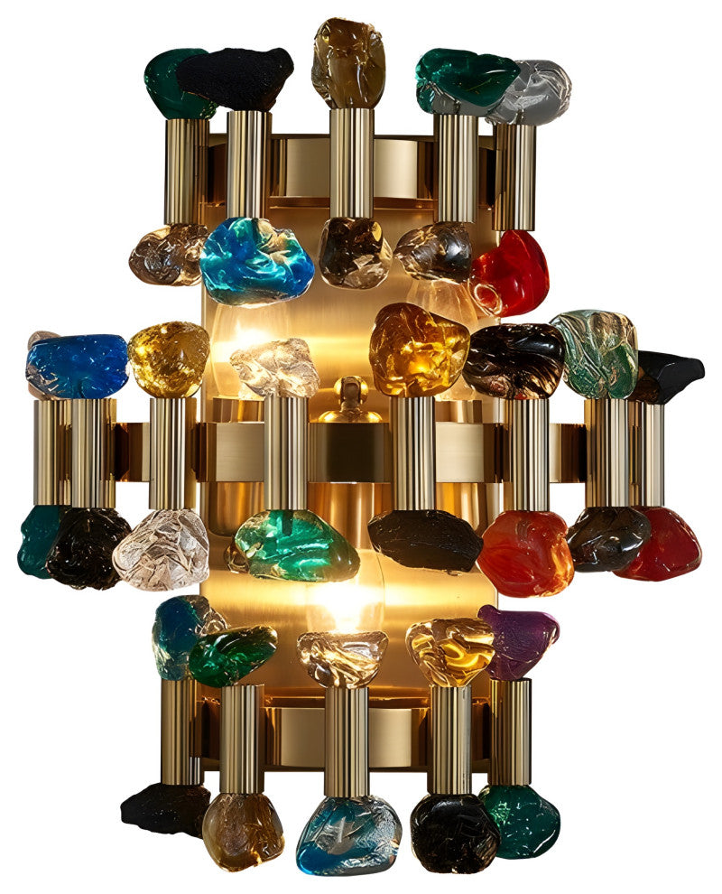 Coruna | Modern colorful design sconce for bedroom, Colorful Crystal