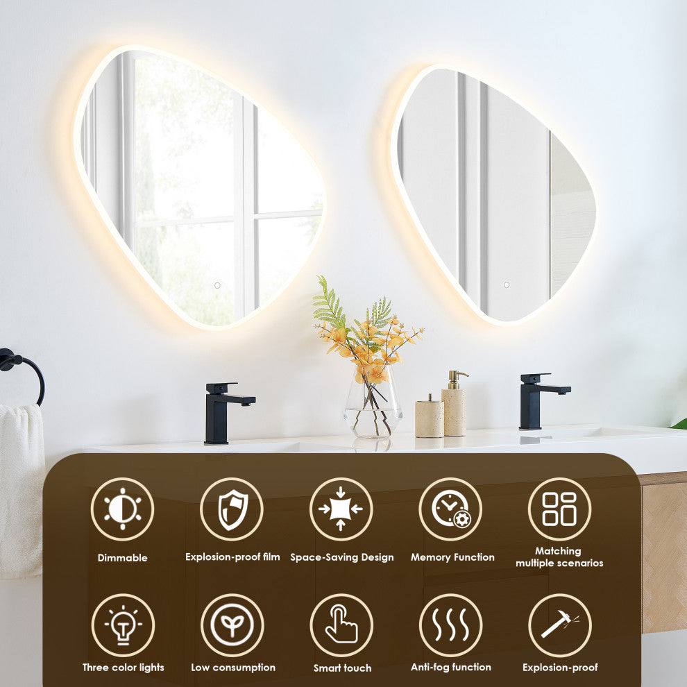 Siena Wall-mounted Single Bath Vanity, Light Brown, 72inch, With Mirror