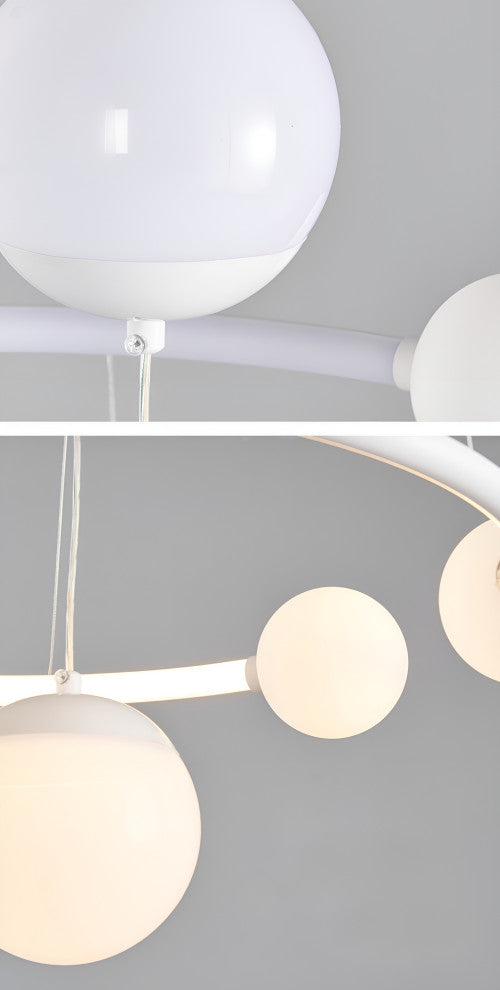 Broc | Pendant Lamp in the Shape of Hanging Balls, White