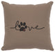 Image Pillow 16x16 Love Paw Cotton Taupe