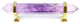 Amethyst Pull 6" Purple Crystal Bar Cabinet and Closet Pull, Brass