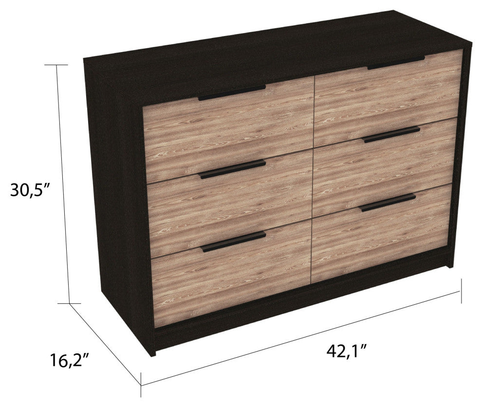 DEPOT E-SHOP Bangor 2 Piece Bedroom Set, Drawer Dresser and Nightstand