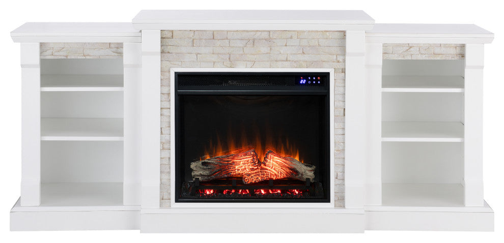 Silas Electric Fireplace With Bookcases