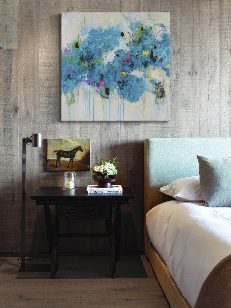 "Center Piece I 2" by Julie Joy Painting Print Wrapped Canvas, 40x40
