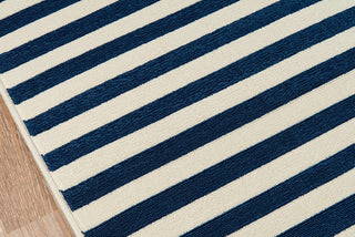 Momeni Baja Baj-1 Striped Rug, Navy, 5'3"x7'6"