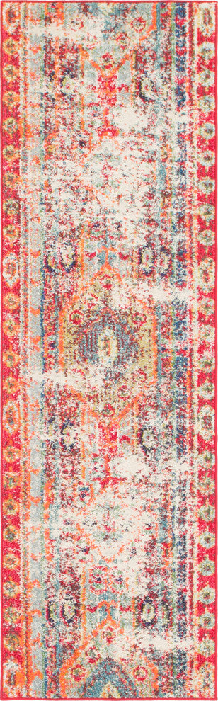 Unique Loom Cherry Pink Yellowstone Sedona 2'' 2 x 6'' 7 Runner Rug