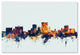 Michael Tompsett ''El Paso Texas Skyline Blue'' Canvas Art, 30x47