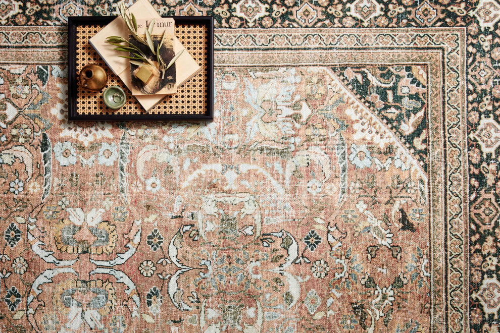 Durable Printed Wynter Area Rug by Loloi, Auburn/Multi, 2'-3" X 3'-9"