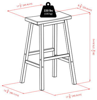 Satori Saddle Seat Bar Stool, Walnut