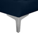 Alina Velvet Modular U-Shaped Sectional, Navy, 6-Piece: 4 Armless Chair, 2 Corner Chair