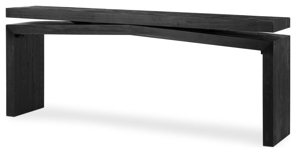 Matthes Console Table-Aged Black Pine