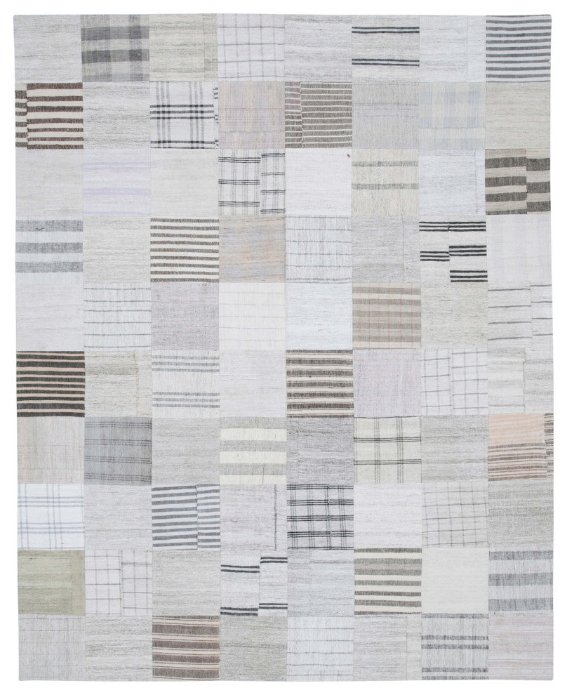 Rug N Carpet - Handmade Turkish 8' 0'' x 9' 11'' Vintage Patchwork Kilim Rug