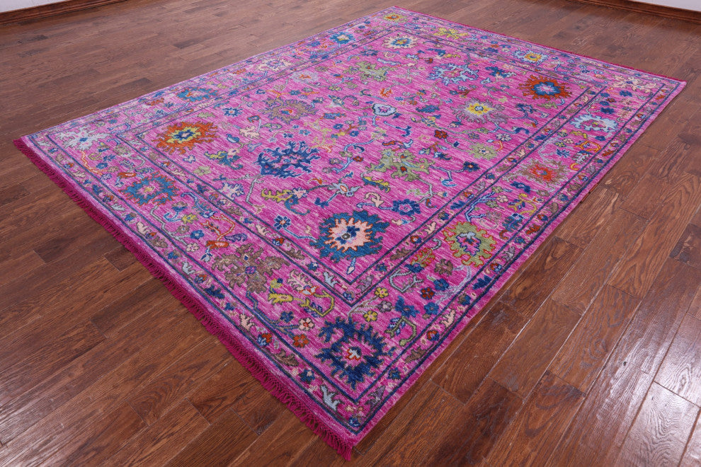 Turkish Oushak Handmade Wool Rug 7' 11" X 10' 3" - Q13616