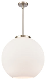 Athens Pendant, Brushed Satin Nickel, Matte White, Matte White