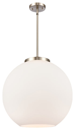 Athens Pendant, Brushed Satin Nickel, Matte White, Matte White