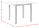 Tuttle 3-Piece Drop Leaf Dining Set, Gray