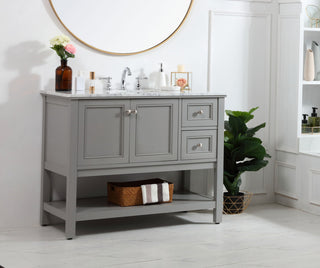 Matilda 42" Single Bathroom Vanity Set, Gray