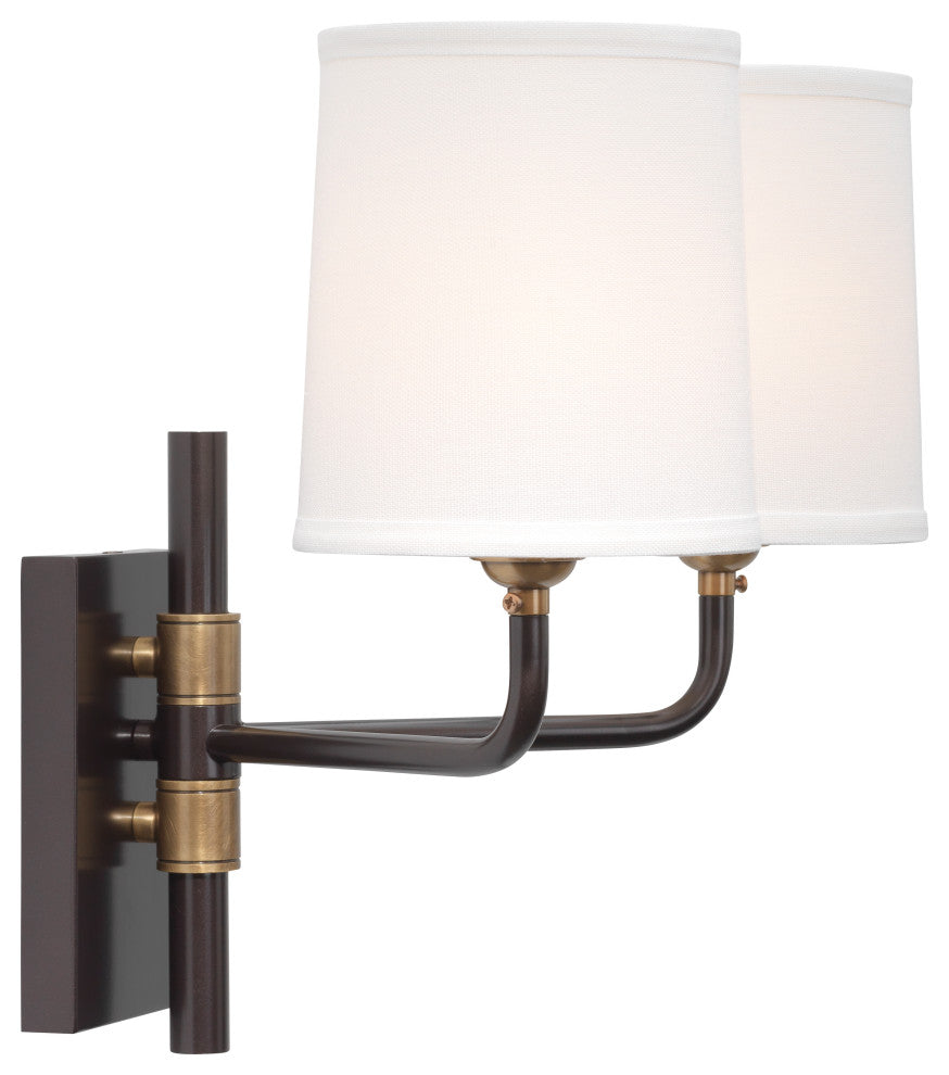 Lawton Arm Wall Sconce, Oil Rubbed Bronze, 2-Light
