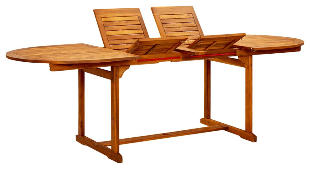 vidaXL Outdoor Dining Table Extendable Garden Patio Table Solid Acacia Wood