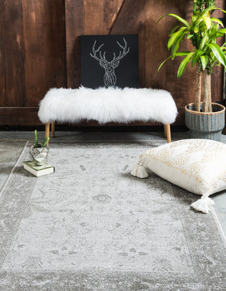 Rug Unique Loom La Jolla Light Gray Rectangular 5' 0 x 8' 0