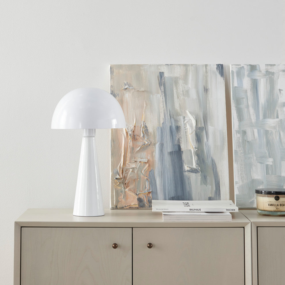 Nourison EPTS1 Table Lamp - Set of 2, White, 10" x 10" x 16"