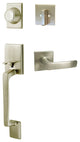 Square Contemporary Door Lever, Style 8048, Satin Nickel, Dummy Handleset