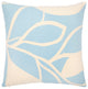 Surya Natur Light Blue Pillow Shell With Polyester Insert 20"H X 20"W