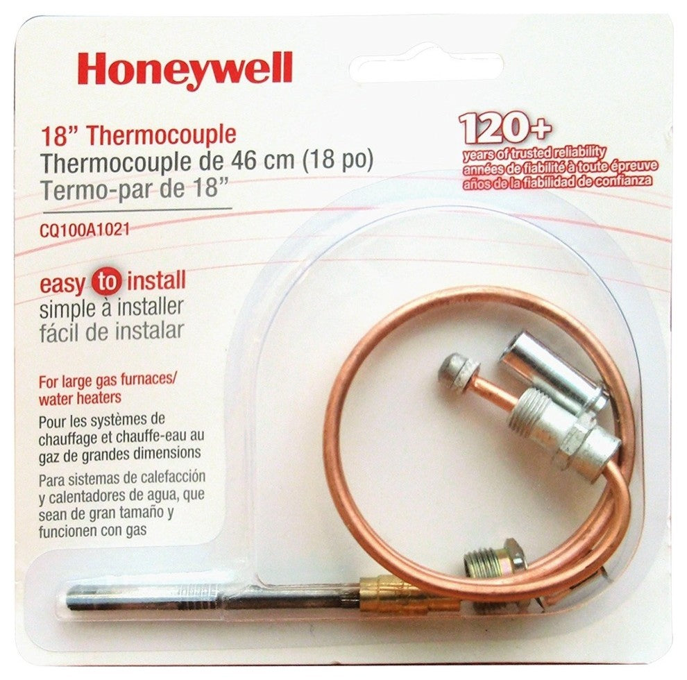 Honeywell CQ100A-1021 Replacement Thermocouple for 30 Millivolt Systems, 18"