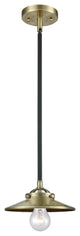Railroad 1-Light Mini Pendant, Black Antique Brass, Antique Brass